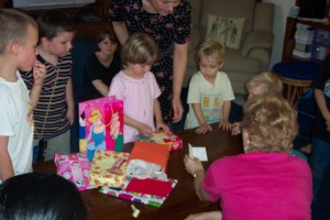 Anna's 4th birthday party with her new Indonesian family.